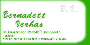 bernadett verhas business card